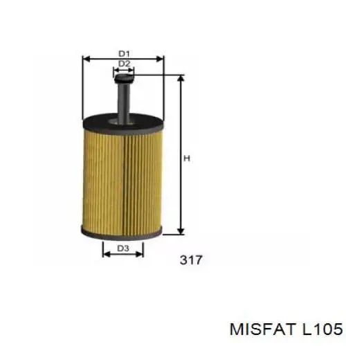 L105 Misfat масляный фильтр