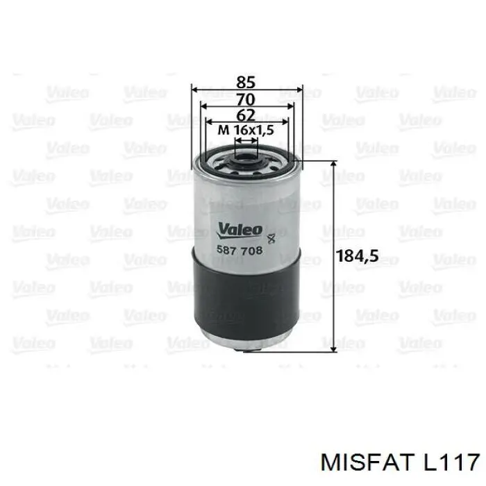 Масляный фильтр L117 Misfat