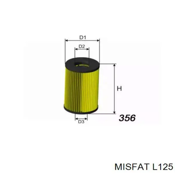 L125 Misfat масляный фильтр