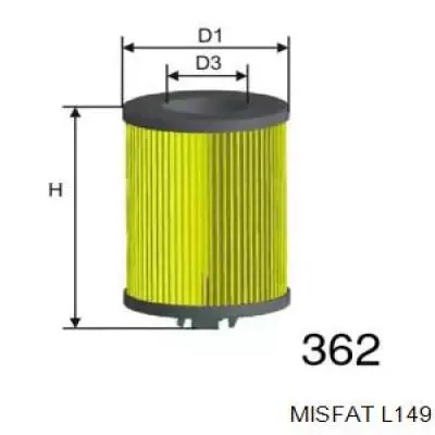 L149 Misfat filtro de óleo
