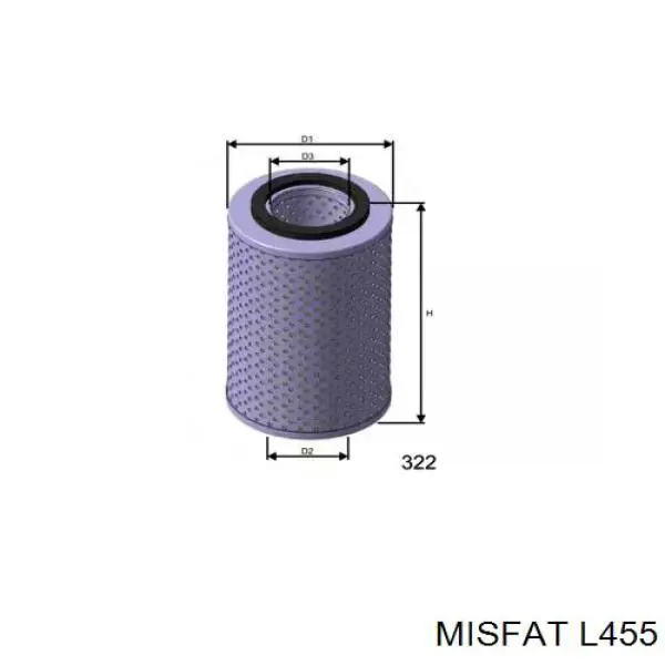 Масляный фильтр L455 Misfat