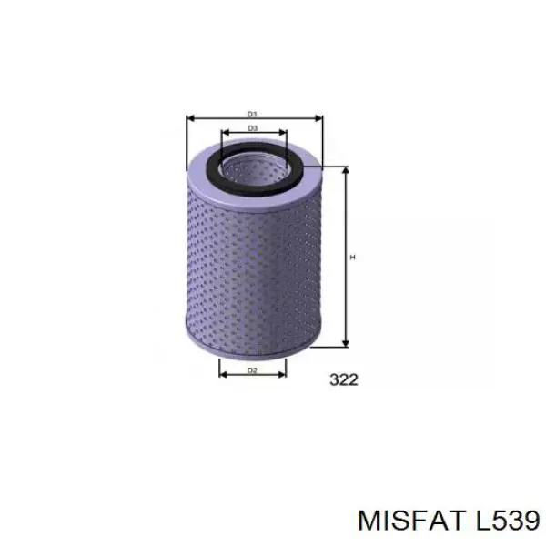 Масляный фильтр L539 Misfat