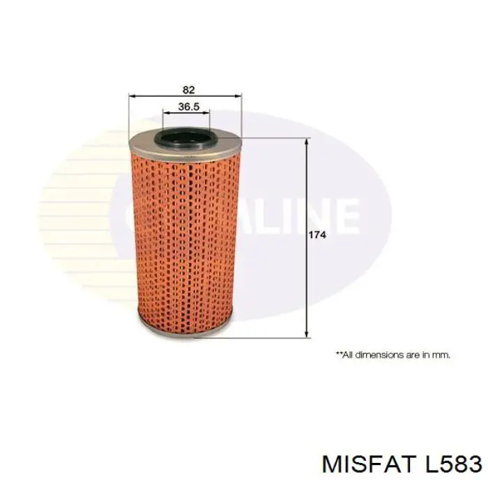 Фильтр очистки масла центробежный Misfat L583 цена, от 4.29 USD
