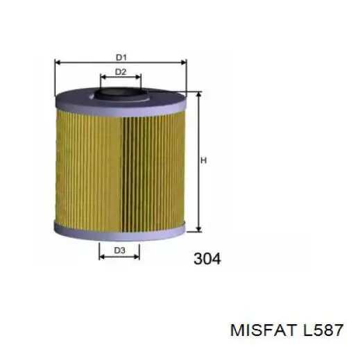 L587 Misfat масляный фильтр