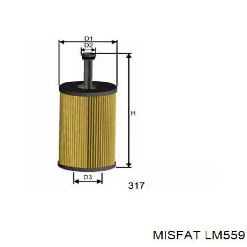 LM559 Misfat фильтр масляный
