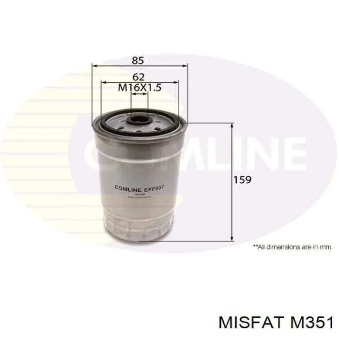 Фильтр тонкой очистки топлива Misfat M351 цена, от 5.73 USD