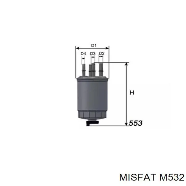M532 Misfat топливный фильтр