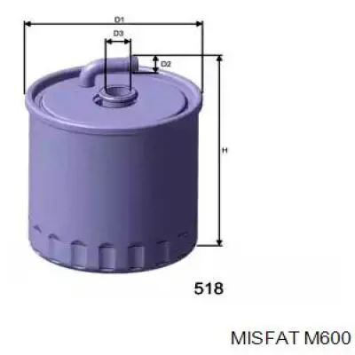 M600 Misfat топливный фильтр