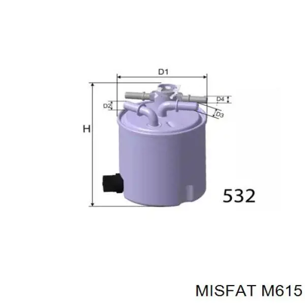 M615 Misfat топливный фильтр