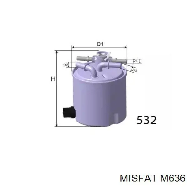 Топливный фильтр M636 Misfat