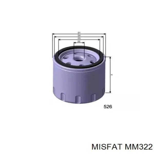 Топливный фильтр MM322 Misfat