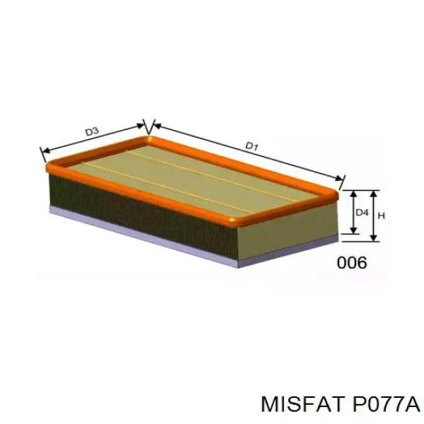 P077A Misfat воздушный фильтр