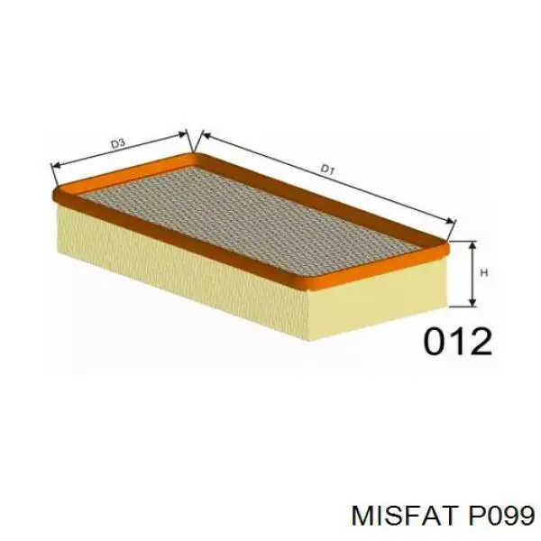 Воздушный фильтр P099 Misfat