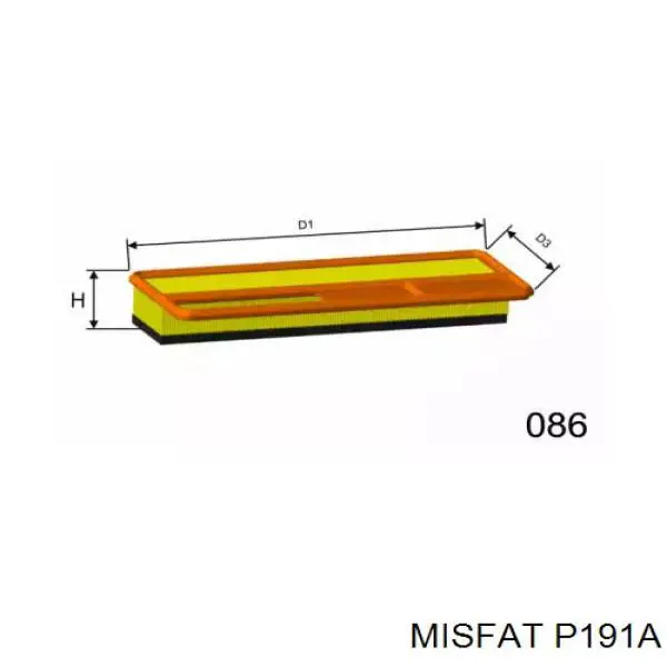 P191A Misfat воздушный фильтр
