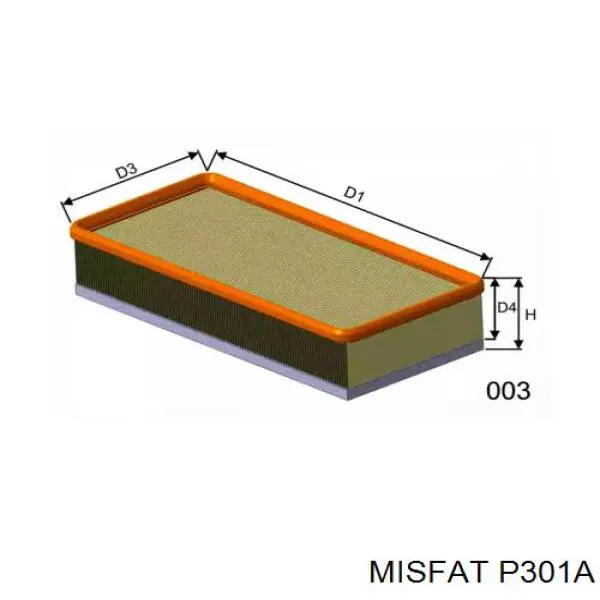 P301A Misfat воздушный фильтр