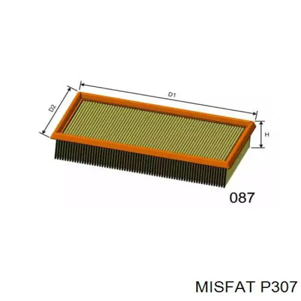 Воздушный фильтр P307 Misfat