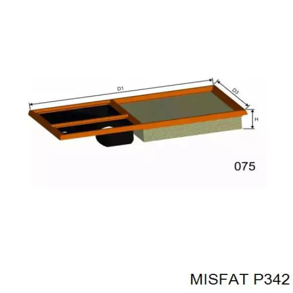 Воздушный фильтр P342 Misfat