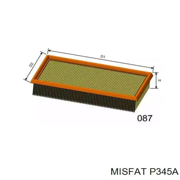 Воздушный фильтр P345A Misfat