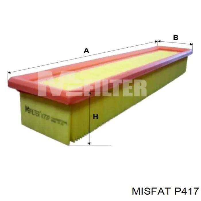 Элемент воздушного фильтра Misfat P417 цена, от 4.23 USD