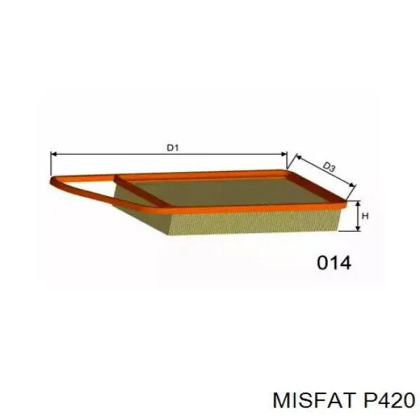 Воздушный фильтр P420 Misfat