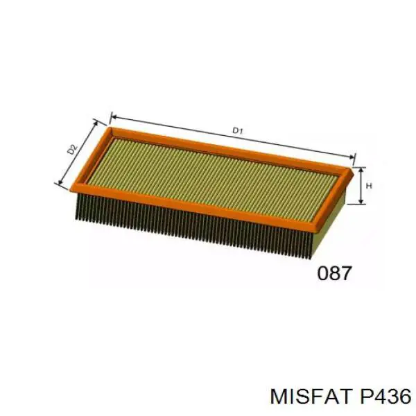 Воздушный фильтр P436 Misfat