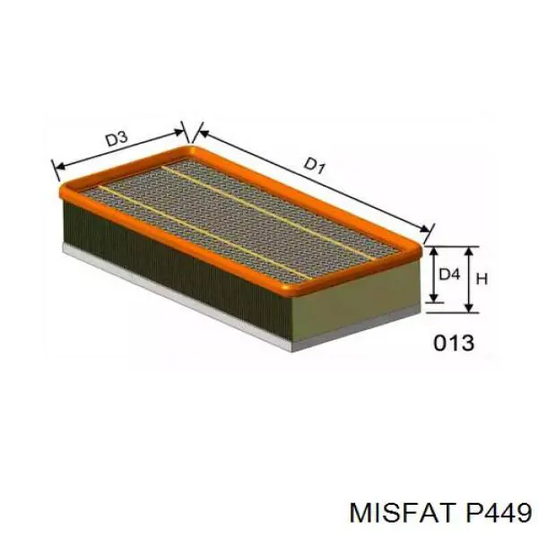 P449 Misfat воздушный фильтр