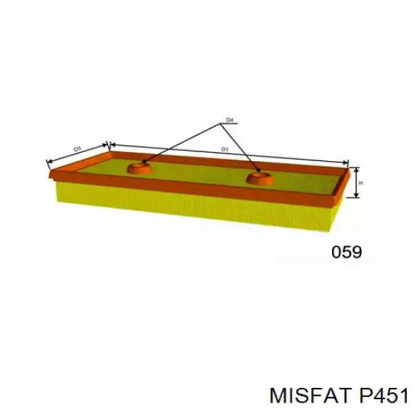 P451 Misfat воздушный фильтр