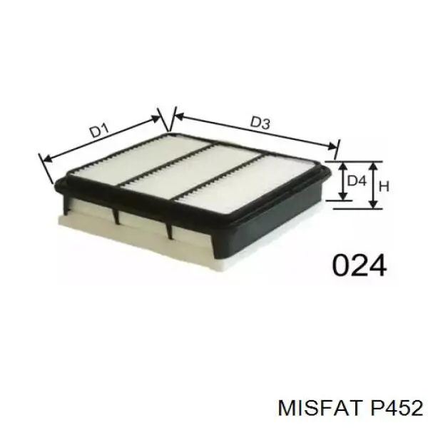 Воздушный фильтр P452 Misfat