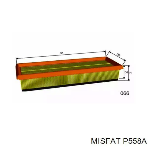 P558A Misfat filtro de ar