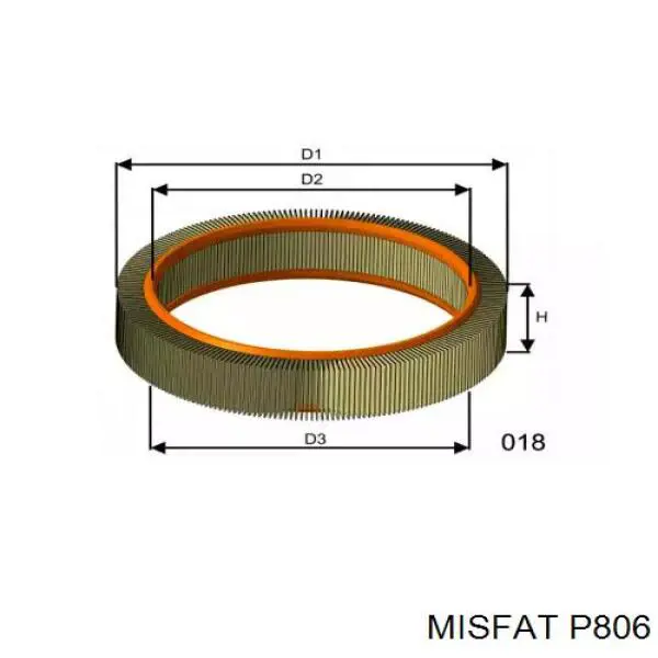 P806 Misfat воздушный фильтр