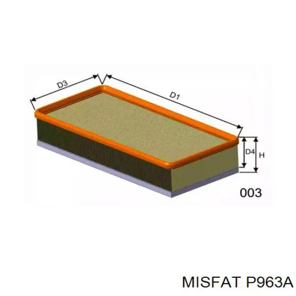 P963A Misfat воздушный фильтр