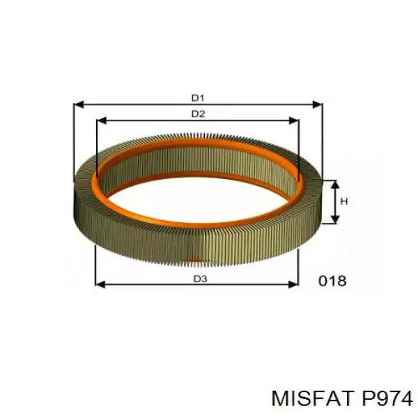 P974 Misfat воздушный фильтр
