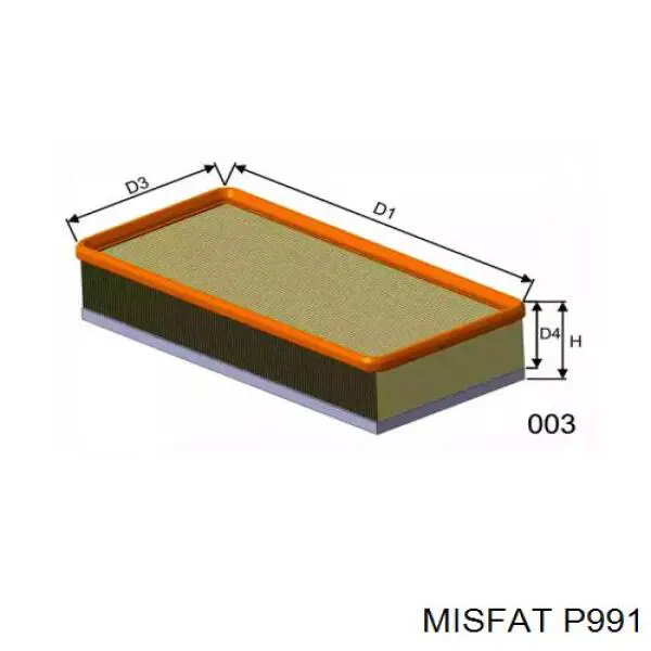 P991 Misfat воздушный фильтр