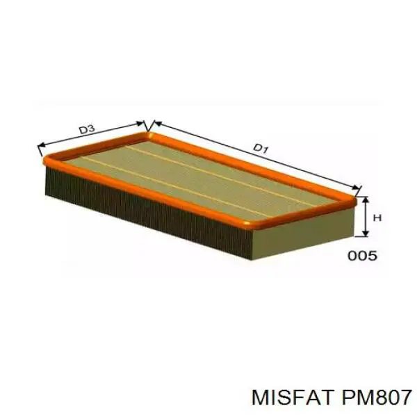 Воздушный фильтр PM807 Misfat