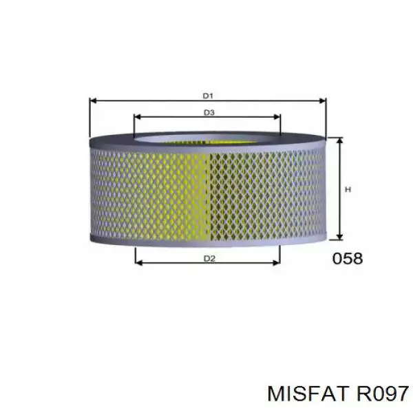 Воздушный фильтр R097 Misfat