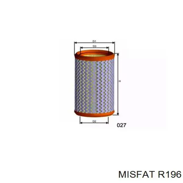 R196 Misfat воздушный фильтр