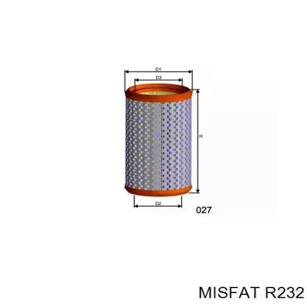 R232 Misfat воздушный фильтр