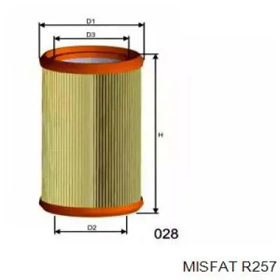 R257 Misfat воздушный фильтр
