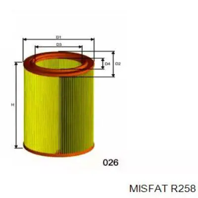 R258 Misfat воздушный фильтр