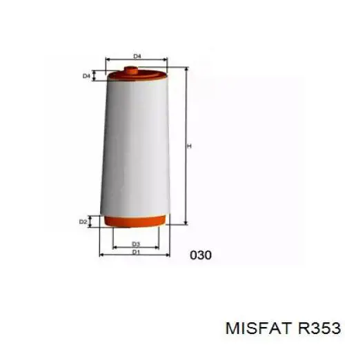 R353 Misfat воздушный фильтр