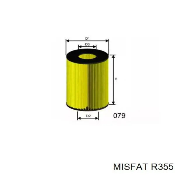 Воздушный фильтр R355 Misfat