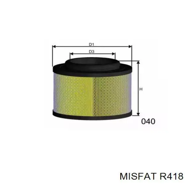 Воздушный фильтр R418 Misfat