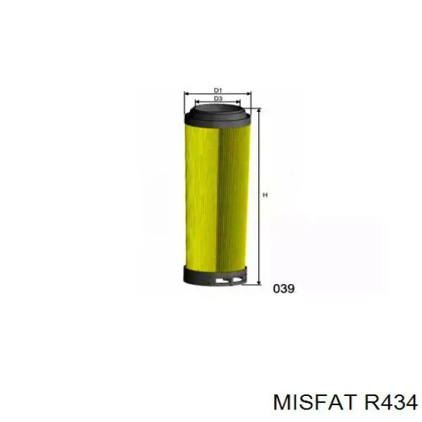 Воздушный фильтр R434 Misfat