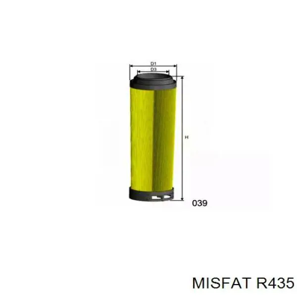 R435 Misfat воздушный фильтр