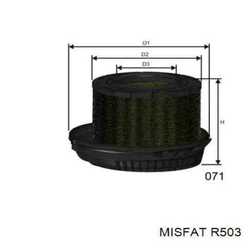R503 Misfat воздушный фильтр