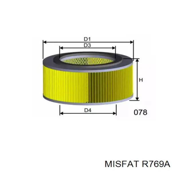 R769A Misfat воздушный фильтр
