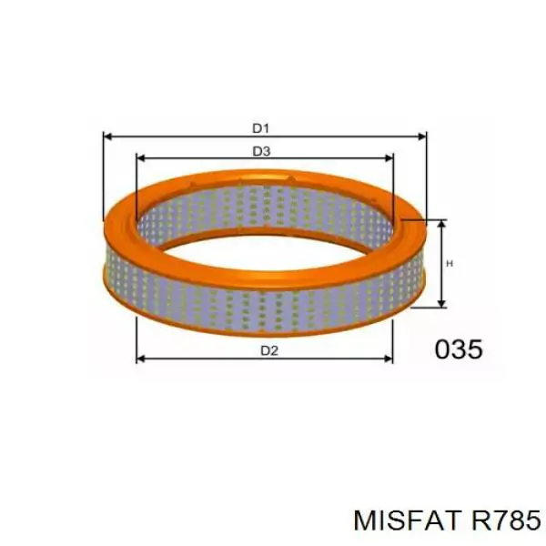 R785 Misfat воздушный фильтр