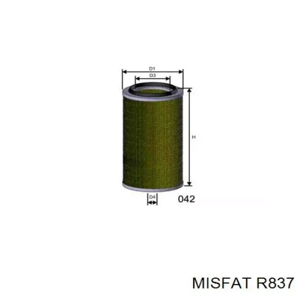 Воздушный фильтр R837 Misfat