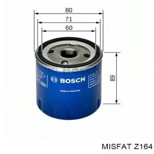 Z164 Misfat масляный фильтр