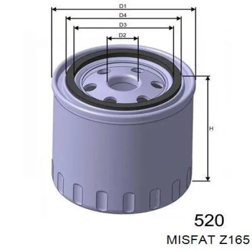 Z165 Misfat масляный фильтр